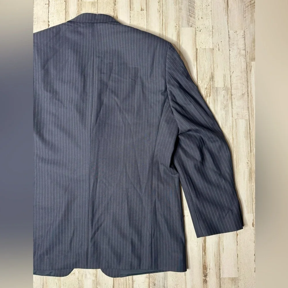 Ralph Ralph Lauren Blazer Jacket Men's 44R Navy Blue Classic Stripe